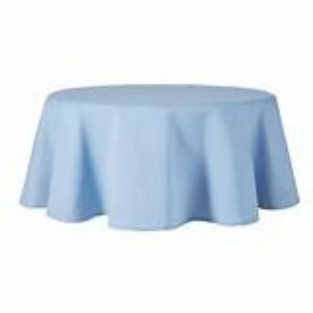 Margarita 70 in. W X 70 in. L Lapis Blue Textured Cotton Tablecloth - Picture 2 of 7